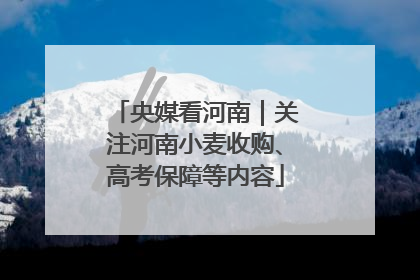 央媒看河南｜关注河南小麦收购、高考保障等内容