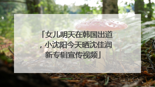 女儿明天在韩国出道，小沈阳今天晒沈佳润新专辑宣传视频