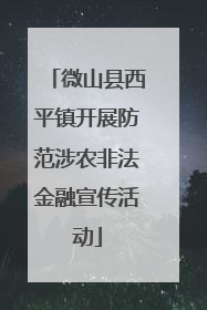 微山县西平镇开展防范涉农非法金融宣传活动