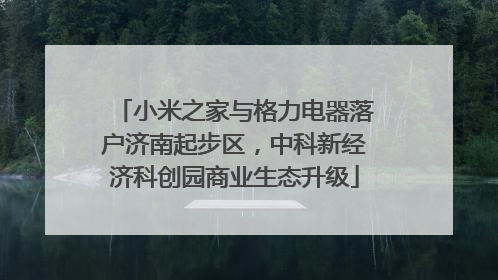 小米之家与格力电器落户济南起步区，中科新经济科创园商业生态升级