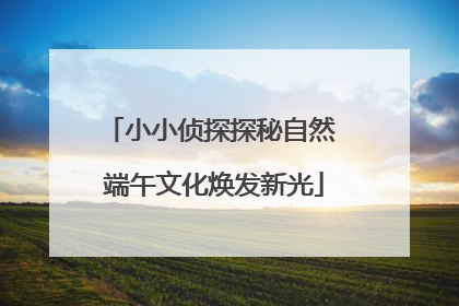 小小侦探探秘自然 端午文化焕发新光