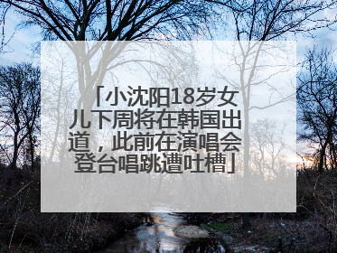 小沈阳18岁女儿下周将在韩国出道，此前在演唱会登台唱跳遭吐槽