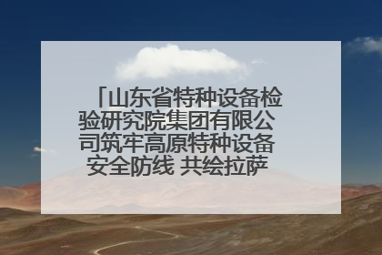 山东省特种设备检验研究院集团有限公司筑牢高原特种设备安全防线 共绘拉萨美好生活画卷