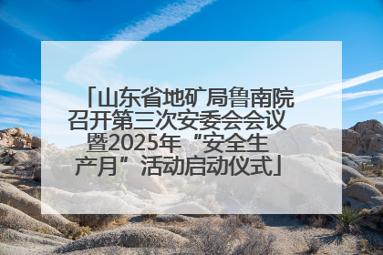 山东省地矿局鲁南院召开第三次安委会会议暨2025年“安全生产月”活动启动仪式