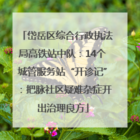 岱岳区综合行政执法局高铁站中队：14个城管服务站“开诊记”：把脉社区疑难杂症开出治理良方