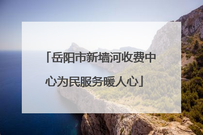 岳阳市新墙河收费中心为民服务暖人心