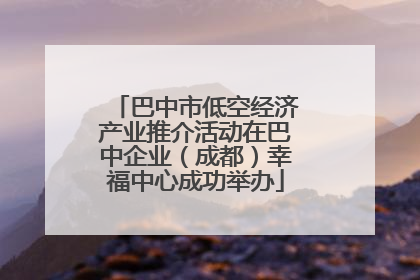 巴中市低空经济产业推介活动在巴中企业（成都）幸福中心成功举办