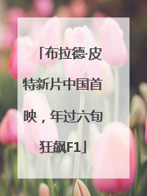 布拉德·皮特新片中国首映，年过六旬狂飙F1