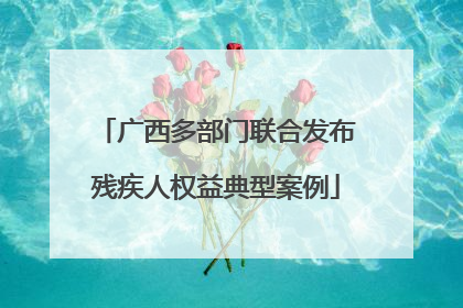 广西多部门联合发布残疾人权益典型案例
