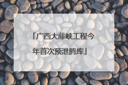 广西大藤峡工程今年首次预泄腾库