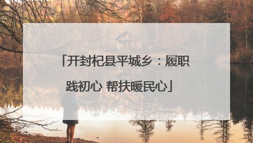 开封杞县平城乡：履职践初心 帮扶暖民心