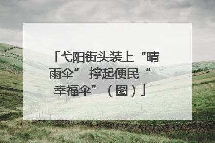 弋阳街头装上“晴雨伞” 撑起便民“幸福伞”（图）
