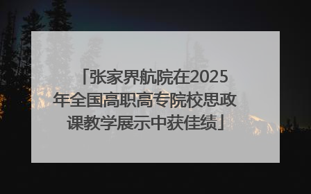 张家界航院在2025年全国高职高专院校思政课教学展示中获佳绩