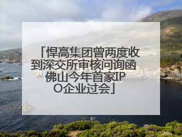 悍高集团曾两度收到深交所审核问询函 佛山今年首家IPO企业过会