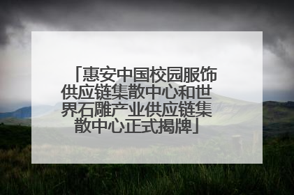 惠安中国校园服饰供应链集散中心和世界石雕产业供应链集散中心正式揭牌