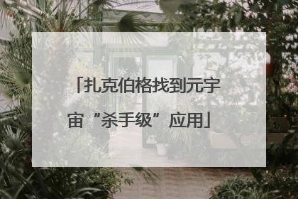 扎克伯格找到元宇宙“杀手级”应用