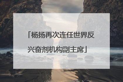 杨扬再次连任世界反兴奋剂机构副主席
