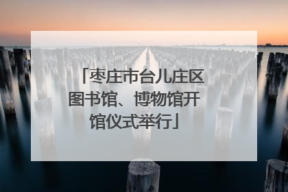 枣庄市台儿庄区图书馆、博物馆开馆仪式举行