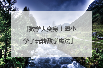 数学大变身！墨小学子玩转数学魔法