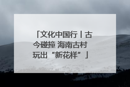 文化中国行丨古今碰撞 海南古村玩出“新花样”
