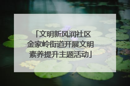 文明新风润社区 金家岭街道开展文明素养提升主题活动
