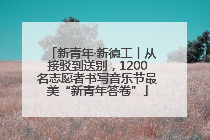 新青年·新德工丨从接驳到送别，1200名志愿者书写音乐节最美“新青年答卷”