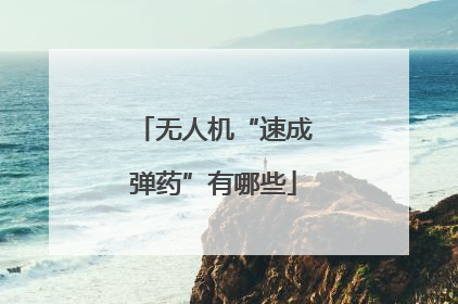 无人机“速成弹药”有哪些
