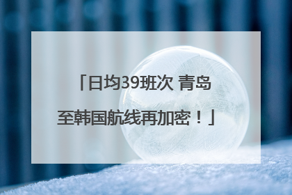 日均39班次 青岛至韩国航线再加密！