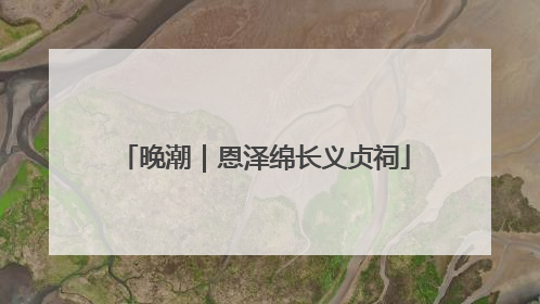 晚潮｜恩泽绵长义贞祠