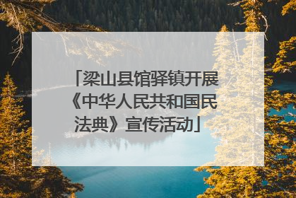 梁山县馆驿镇开展《中华人民共和国民法典》宣传活动