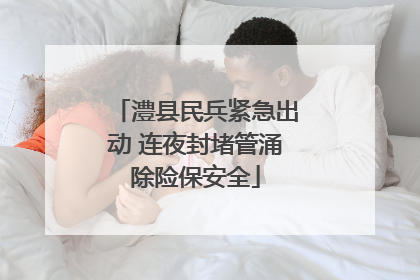 澧县民兵紧急出动 连夜封堵管涌除险保安全
