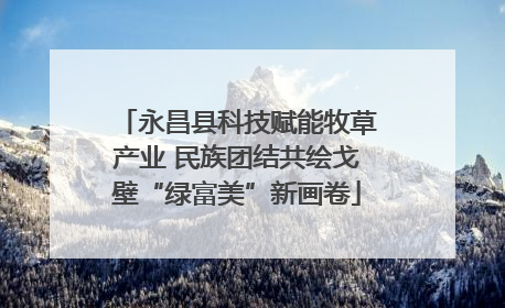 永昌县科技赋能牧草产业 民族团结共绘戈壁“绿富美”新画卷