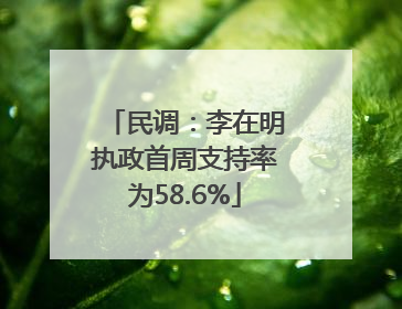 民调：李在明执政首周支持率为58.6%