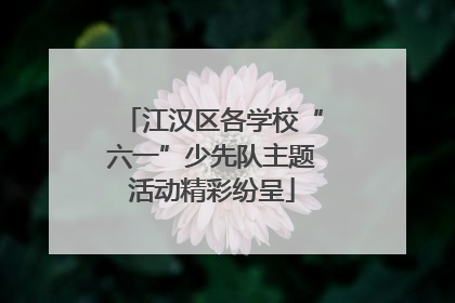 江汉区各学校“六一”少先队主题活动精彩纷呈