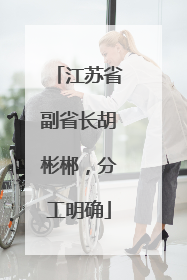 江苏省副省长胡彬郴，分工明确