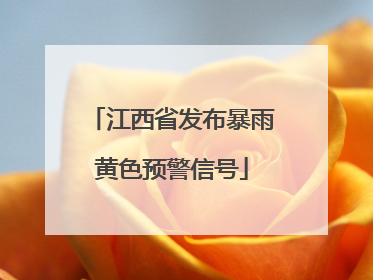 江西省发布暴雨黄色预警信号