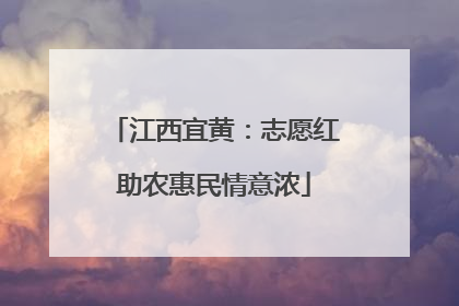 江西宜黄：志愿红助农惠民情意浓