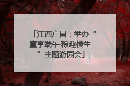江西广昌：举办“童享端午·粽趣横生”主题游园会