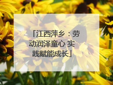 江西萍乡：劳动润泽童心 实践赋能成长