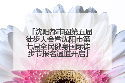 沈阳都市圈第五届徒步大会暨沈阳市第七届全民健身国际徒步节报名通道开启