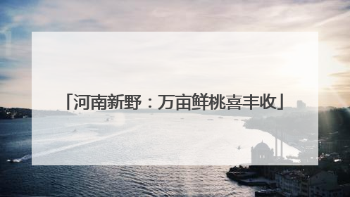 河南新野：万亩鲜桃喜丰收