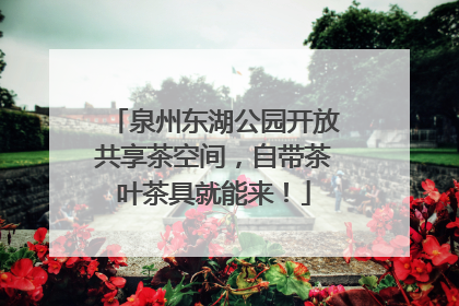 泉州东湖公园开放共享茶空间，自带茶叶茶具就能来！