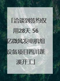 洽谈到签约仅用28天 56亿微风发电机组设备项目四川蓬溪开工