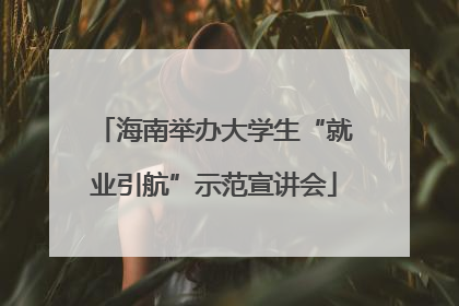 海南举办大学生“就业引航”示范宣讲会