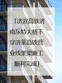 济滨高铁济南东特大桥下穿济莱高铁营业线架梁施工顺利完成