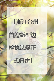 浙江台州首艘新型边检执法艇正式归建