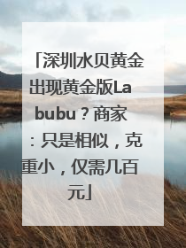 深圳水贝黄金出现黄金版Labubu？商家：只是相似，克重小，仅需几百元