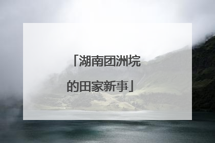 湖南团洲垸的田家新事