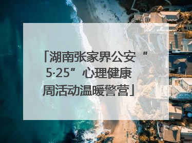 湖南张家界公安“5·25”心理健康周活动温暖警营