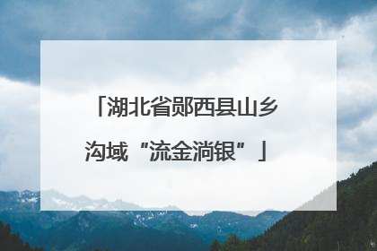 湖北省郧西县山乡沟域“流金淌银”